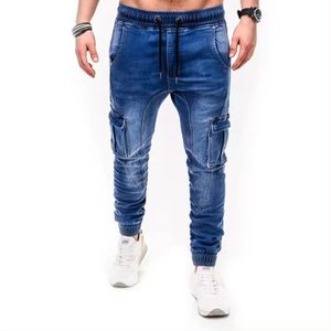 Hot Selling Men's Slim Fit Jeans Top Quality Multi Pocket Mens Jeans - Product Image 5