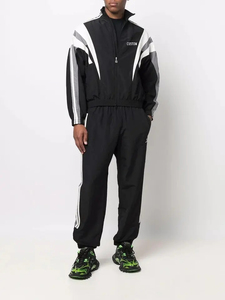 Chándal cortavientos de nailon con capucha y cremallera para hombre, conjunto de Jogger de invierno con logotipo personalizado de fabricante, ropa deportiva en blanco - Product Image 4
