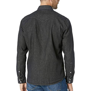 Haute qualité hommes décontracté à manches longues été jean chemise support 100% coton bouton personnalisable respirant conception-OEM Service - Product Image 6