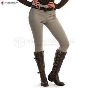 Pantalones de equitación ecuestre a precio de fábrica para mujer, asiento completo estampado personalizado con traje de montar de silicona, última tendencia de moda - Product Image 5