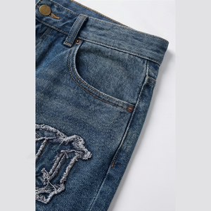 Jeans pour homme personnalisables, vêtements de tous les jours, design uni, denim brodé, prix direct d'usine, vente en gros, approvisionnement en vrac - Product Image 5