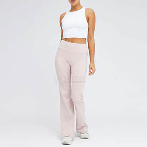 Pantalones acampanados de color sólido para mujer, pantalones acampanados para uso en exteriores, pantalones acampanados superventas para mujer - Product Image 1