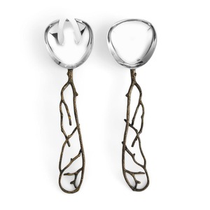 Ensemble louche de luxe en métal avec poignée en forme de brindille-Ustensiles de service uniques inspirés des branches pour une décoration de table et de salle à manger élégante et rustique - Product Image 6