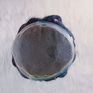 วิกผมอินเดียเรมี100% สำหรับผู้ชายวิกผมตรงลูกไม้ด้านหน้าสำหรับศีรษะล้านปรับแต่งได้แบบ Q10 - Product Image 1