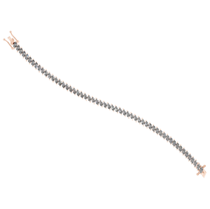 Pulsera de diamantes cultivados en laboratorio con corte Marquesa certificado IGI, pulseras de eslabones de cadena fina personalizables de oro sólido de 14K para fiestas de mujeres - Product Image 3