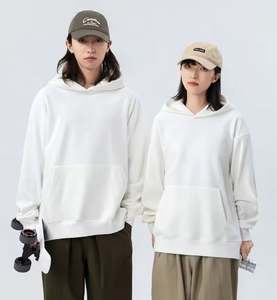 Sudadera con capucha de invierno de gran tamaño para hombre, marca privada bordada, teñida lisa, tela de algodón personalizada, venta al por mayor directa de fábrica OEM - Product Image 2