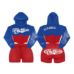 Ensemble court à capuche pour femme, camouflage, décontracté, imprimé, 2 pièces, avec sweat à capuche court zippé et short - Product Image 6