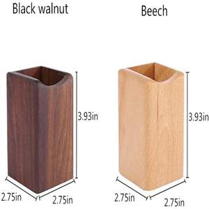 Boîte de rangement de papeterie de bureau en bois pour crayons - Product Image 5