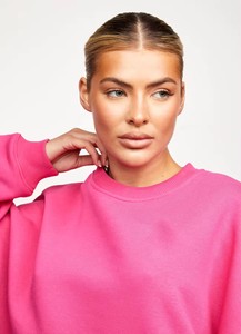 Sudadera de cuello redondo para mujer de gran tamaño con nuevo diseño, sudaderas lisas para mujer, Jersey/suéter holgado a la moda - Product Image 4