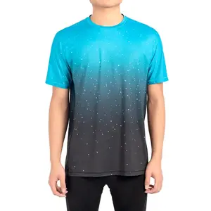 Bulk Custom Sublimation Apparel 3D Printing Running T-shirt Men Printed T Shirts Custom Logo Wholesale