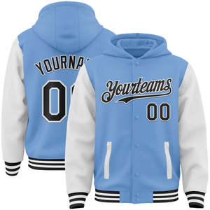 2025 automne et hiver nouveaux hommes décontracté sport manteau à capuche col montant grande taille épaissi Baseball uniforme université veste - Product Image 3