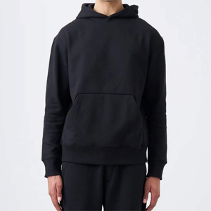 Sweat-shirt classique en molleton noir épais pour hommes, sweat-shirt d'hiver confortable et survêtement pour un usage quotidien et une superposition - Product Image 6