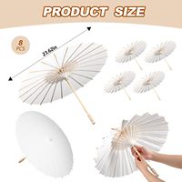 Papier blanc Parasol Parapluie Vintage Dance Prop Faveurs De Fête De Mariage Noël Maison Plafond Décors Papier Parapluie
