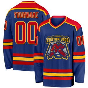 Maillot de hockey sur glace réversible personnalisé OEM, imprimé sergé vintage, antibactérien, séchage rapide, double face, pour équipe adulte, transfert thermique - Product Image 6