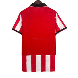 Personaliza tu Uniforme de Fútbol de Manga Corta con Cuello en V, Antibacterial, de Secado Rápido y Transpirable, 100% Poliéster, Alta Calidad, Venta al Por Mayor 24-25 - Product Image 4