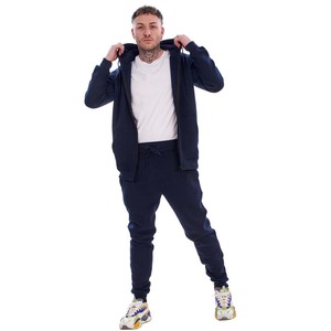 Chándal de Forro Polar Liso Gris para Adultos Unisex de Nisar Sons Industry, Chándal de Invierno con Cremallera y Cordón Ajustable, 100% Algodón - Product Image 2