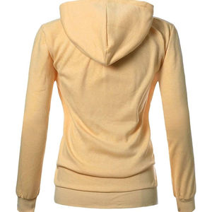 Sudadera con Capucha de Invierno de Alta Calidad al por Mayor, de Poliéster/Algodón Estampado, para Mujer, Color Sólido, con Forro y Personalizable en la Parte Delantera - Product Image 4