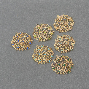 Abalorios de piedras preciosas de Prehnita hechos a mano chapados en oro, conjunto de componentes de una sola punta, pendientes de moda para fiestas, joyería al por mayor - Product Image 6