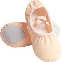 Zapatos de Ballet Personalizados para Mujeres, Hombres y Niños, Ligeros, con Suela de Lona y Cuero Suave, Calzado de Danza, Venta al por Mayor de Fábrica OEM