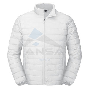Chaqueta acolchada ligera y transpirable para hombre, abrigo de invierno repelente al agua a prueba de viento aislado, cuello levantado, 2 bolsillos laterales - Product Image 1