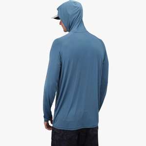 Sudadera con Capucha de Pesca de Manga Larga de Microfibra de Alta Calidad, Lisa, Protección UV, Secado Rápido, Transpirable - Product Image 3