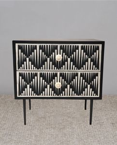 MUEBLES CON INCRUSTACIONES DE HUESO DISEÑOS DE MUEBLES PARA EL HOGAR TRADICIÓN ARTESANÍA tradición y mesita de noche floral Gabinete Incrustaciones de hueso de la India - Product Image 6