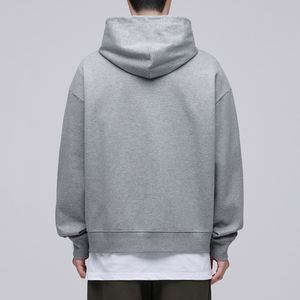 Sudadera con capucha personalizada Unisex 100% algodón de alta calidad al por mayor liso teñido cremallera completa térmica para hombres para invierno - Product Image 2