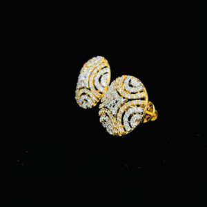 New Trend Natural Diamond <b>Stud</b> <b>Earrings</b> | 14K Solid Gold Round Designer <b>Earrings</b> Classic Luxury <b>Fine</b> Jewelry Elegant Daily Wear - Product Image 2