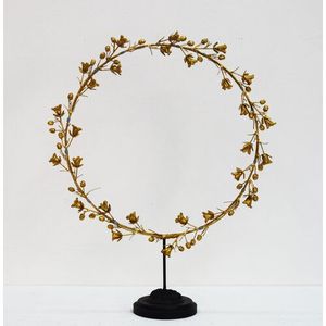 TQC Modern Leaf design Show Piece Eco-Friendly Lightweight Golden <b>Tabletop</b> Decorative Metal Flower Showpiece Living Home Decor - Product Image 5
