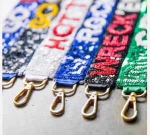 Beaded University Sorority <b>Accessory</b> Beaded Purse Strap Geaux tigers <b>Game</b> Day Purse Strap - Product Image 1