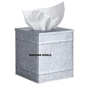 Caja de pañuelos de Metal de calidad superior hecha a mano elegante y elegante Hotel Ware Tabletop al por mayor caja de pañuelos de Metal - Product Image 5