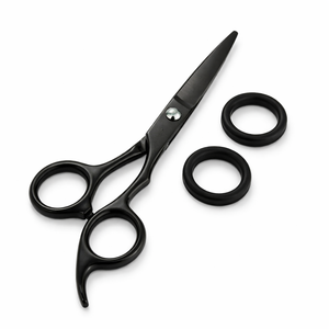 Ciseaux de coiffure professionnels noirs en acier inoxydable 4Cr13, ciseaux de barbier à lame tranchante pour salon de coiffure, droit - Product Image 4