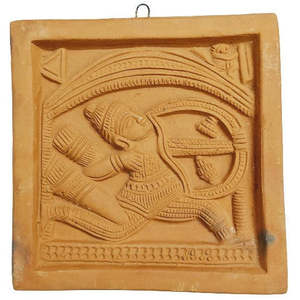 Artisanat Mukherjee, Arjun, décoration d'intérieur traditionnelle de luxe, décoration murale en terre cuite, objet d'art, artisanat abstrait, salon, Diwali - Product Image 2