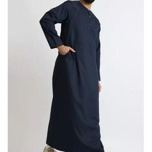 Túnica Árabe de Alta Calidad al por Mayor, Jubba para Hombre de Oriente Medio, Ropa Islámica, Tallas Grandes, Colores Personalizados, Servicio OEM de Algodón - Product Image 6