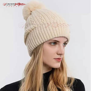 Soft Knit 100% Wool <b>Beanie</b> for Women-Breathable & <b>Waterproof</b> Adjustable City Style Casual Winter Hat - Product Image 2