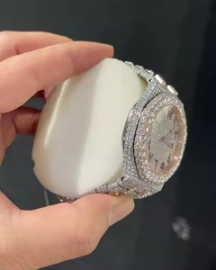 Reloj automático de lujo con diamantes, correa de acero inoxidable de 20mm, caja completamente helada, resistente al agua, edición limitada - Product Image 2