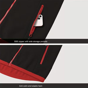 Venta al por mayor chaleco Softshell para adultos sin mangas con cremallera poliéster hecho a prueba de viento Color negro chaleco Softshell para caballeros - Product Image 6