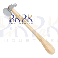 Marteau à dôme plat de 50 mm pour la fabrication de bijoux, outil de gaufrage/bouturage/doming double face, manche en bois, DIY, OEM
