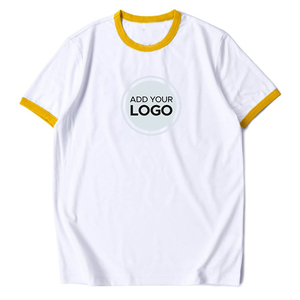 T-shirts Ringer à manches contrastées rétro bicolores, personnalisables avec logo, impression sérigraphique, service DDP gratuit, pour tenue décontractée - Product Image 2