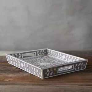 Plateau individuel en résine incrustée, fabriqué à la main avec soin, style moderne et luxueux, 10x12 pouces, facile à nettoyer, parfait pour la décoration de la maison - Product Image 5