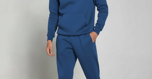 Survêtement décontracté unisexe en molleton 100% coton bleu royal, personnalisé, motif uni, à capuche, streetwear, antibactérien - Product Image 5