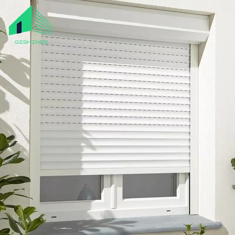 Jendela Roller Shutter Aluminium dengan gaya kontemporer Aluminium Swing Shutter Untuk Hotel