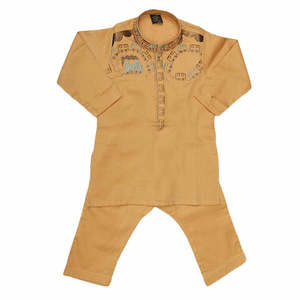 Combinaisons kurta shalwar pour nouveau-nés garçons - Beige - Product Image 3