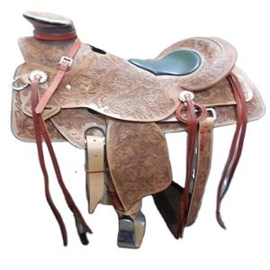 Selle de cheval en cuir Western Selles de cheval robustes de haute qualité Selle de cheval Western en cuir avec conception personnalisée - Product Image 1