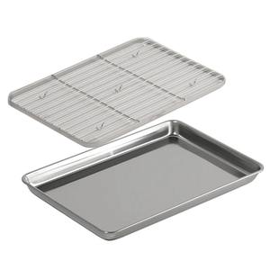 Bandeja de servicio decorativa de acero brillante rectangular de metal hecha de acero inoxidable de alta calidad para la decoración del hogar y el hotel - Product Image 6