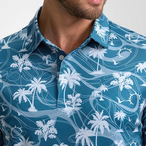 เสื้อเชิ้ตแขนสั้นพิมพ์ลายสำหรับผู้ชายทรงเข้ารูปสำหรับฤดูร้อนพร้อมป้ายโลโก้แบบออกแบบได้ตามต้องการ - Product Image 3