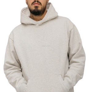 Sweat à capuche unisexe personnalisé imprimé à l'écran 100% coton French Terry Homme surdimensionné pour l'hiver Teint uni Logo brodé - Product Image 1