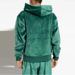 Venta al por mayor de terciopelo de cuello redondo de los hombres Sudadera con capucha de terciopelo con bolsillo frontal sudadera de terciopelo estilo Sudadera con capucha - Product Image 3