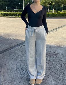 Pantalones Anchos Casuales de Cintura Alta con Banda Elástica para Deportes al Aire Libre, Cómodos para Hacer Ejercicio, Clásicos para Mujer - Product Image 5