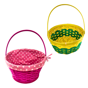 Cesta de Pascua de alta capacidad CESTAS DE BAMBÚ con forro interior suave Eventos especiales de Vietnam Decoración para el hogar - Product Image 1